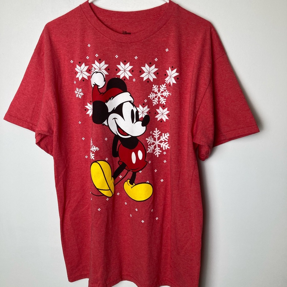 Disney Mickey Mouse Christmas T-Shirt, Large